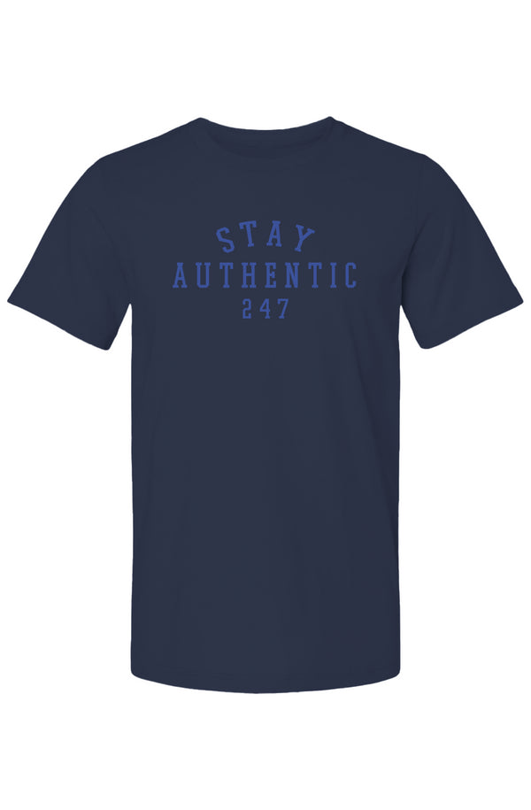 Stay Authentic Tee Navy
